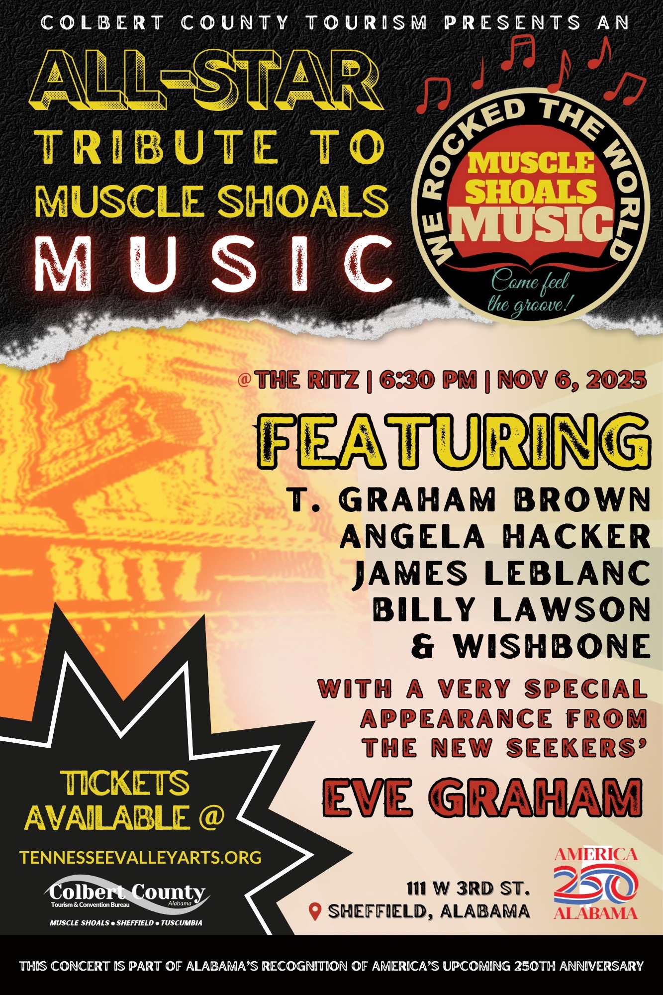 Muscle Shoals Music Tribute Concert Poster - 6